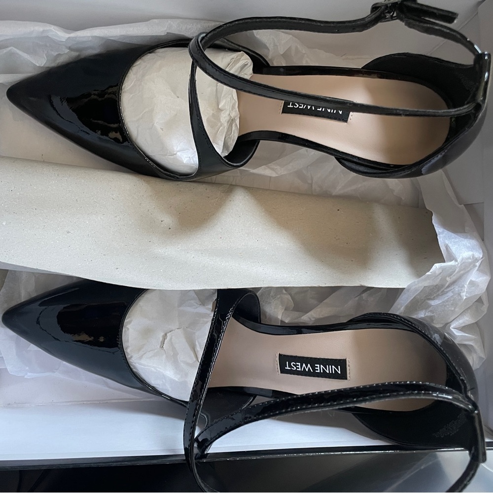 Waiting to come home to you… NW Micaela Strappy Pumps - Black Patent